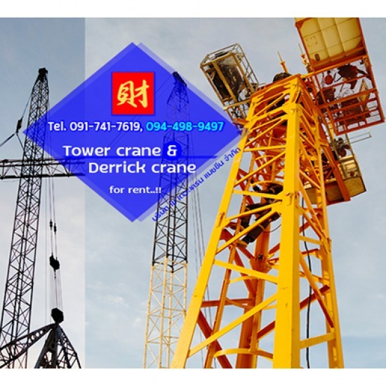 ขาย-เช่าทาวเวอร์เครน ต่อความสูงระดับยืนได้สูงสุดของตัวอาคารที่ก่อสร้าง - บริษัท ใช้ เดอะ เครน แมชชีน จำกัด - ให้เช่าทาวเวอร์เครนแบบบูมหัวฆ้อน  ขาย-เช่าทาวเวอร์เครน ต่อความสูงระดับยืนได้สูงสุดของตัวอาคารที่ก่อสร้าง  สร้างอาคารสูงสำนักงานรัฐและเอกชน  ต้องการใช้ทาวเวอร์เครน  เช่าทาวเวอร์เครน เช่าเดอริคเครน  ให้เช่าทาวเวอร์เครนสำหรับไซต์งานก่อสร้าง  ติดตั้งทาวเวอร์เครนบูมกระดกด้านนอกอาคาร  ทาวเวอร์เครนบูมราบสามารถยกน้ำหนักได้ 3.9 ตัน  ติดตั้งทาวเวอร์เครนแขนราบได้ทั้งในอาคาร  ทาวเวอร์เครนบูมกระดกมีขนาดแขนเครนกระดกยาว 30 เมตรถึง 40 เมตร 