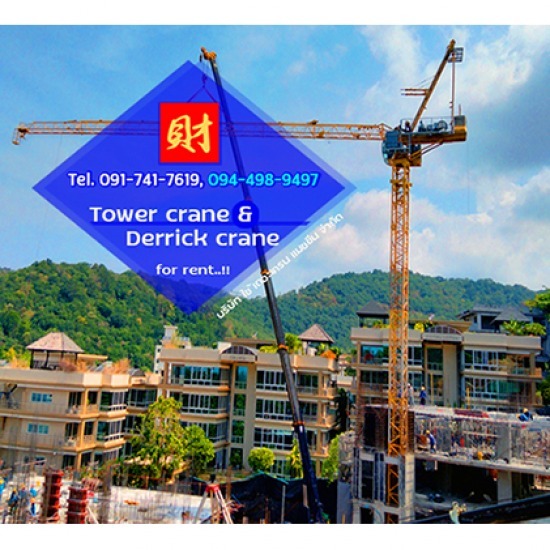 ขาย-เช่าทาวเวอร์เครน ต่อความสูงระดับยืนได้สูงสุดของตัวอาคารที่ก่อสร้าง - บริษัท ใช้ เดอะ เครน แมชชีน จำกัด - ให้เช่าทาวเวอร์เครนแบบบูมหัวฆ้อน  ขาย-เช่าทาวเวอร์เครน ต่อความสูงระดับยืนได้สูงสุดของตัวอาคารที่ก่อสร้าง  สร้างอาคารสูงสำนักงานรัฐและเอกชน  ต้องการใช้ทาวเวอร์เครน  เช่าทาวเวอร์เครน เช่าเดอริคเครน  ให้เช่าทาวเวอร์เครนสำหรับไซต์งานก่อสร้าง  ติดตั้งทาวเวอร์เครนบูมกระดกด้านนอกอาคาร  ทาวเวอร์เครนบูมราบสามารถยกน้ำหนักได้ 3.9 ตัน  ติดตั้งทาวเวอร์เครนแขนราบได้ทั้งในอาคาร  ทาวเวอร์เครนบูมกระดกมีขนาดแขนเครนกระดกยาว 30 เมตรถึง 40 เมตร 